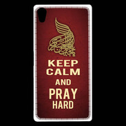 Coque Sony Xperia Z5 Premium Keep Calm and Pray Muslim Rouge
