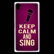Coque Sony Xperia Z5 Premium Keep Calm and Sing Rose