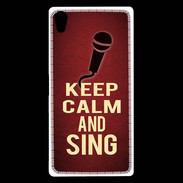 Coque Sony Xperia Z5 Premium Keep Calm and Sing Rouge