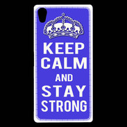 Coque Sony Xperia Z5 Premium Keep Calm and Stay strong Bleu
