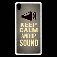Coque Sony Xperia Z5 Premium Keep Calm and Up Sound Gris