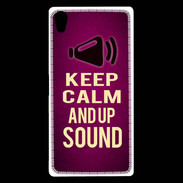 Coque Sony Xperia Z5 Premium Keep Calm and Up Sound Rose
