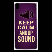 Coque Sony Xperia Z5 Premium Keep Calm and Up Sound Violet