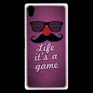 Coque Sony Xperia Z5 Premium Life It's a game Rose ZG