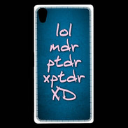 Coque Sony Xperia Z5 Premium LOL MDR bleu ZG