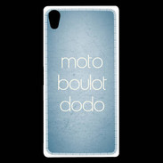 Coque Sony Xperia Z5 Premium Moto Boulot Dodo Bleu ZG