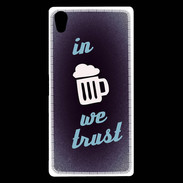 Coque Sony Xperia Z5 Premium In Beer We trust bleu ZG