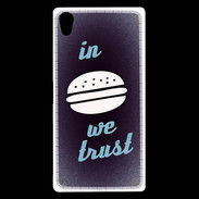 Coque Sony Xperia Z5 Premium In Burger We trust Bleu ZG