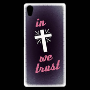 Coque Sony Xperia Z5 Premium In Christ We trust Rouge ZG