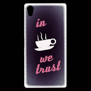 Coque Sony Xperia Z5 Premium In Coffee We trust Rouge ZG