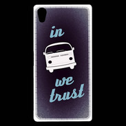 Coque Sony Xperia Z5 Premium In Combi We trust Bleu ZG