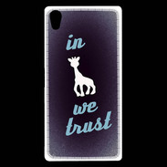 Coque Sony Xperia Z5 Premium In Girafe We trust Bleu ZG