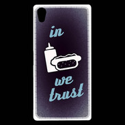 Coque Sony Xperia Z5 Premium In Junk We trust Bleu ZG
