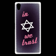Coque Sony Xperia Z5 Premium In Judaïsme We trust Rouge ZG 