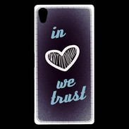 Coque Sony Xperia Z5 Premium In Love We trust Bleu ZG