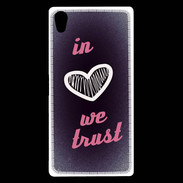 Coque Sony Xperia Z5 Premium In Love We trust Rouge ZG