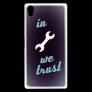 Coque Sony Xperia Z5 Premium In Mecanic We trust Bleu ZG