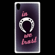 Coque Sony Xperia Z5 Premium In Luck We trust Rouge ZG