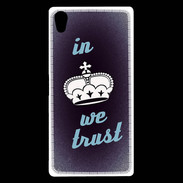 Coque Sony Xperia Z5 Premium In Queen We trust Bleu ZG