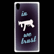 Coque Sony Xperia Z5 Premium In Uzi We trust Bleu ZG