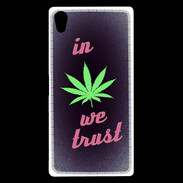 Coque Sony Xperia Z5 Premium In Weed We trust Rouge ZG