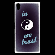 Coque Sony Xperia Z5 Premium In Zen We trust Bleu ZG