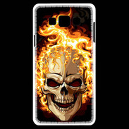 Coque Samsung A7 Tête de mort en flamme 5