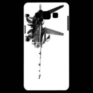 Coque Samsung A7 Avion de chasse F18 en noir et blanc