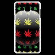 Coque Samsung A7 Effet cannabis sur fond noir