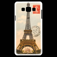 Coque Samsung A7 Vintage Tour Eiffel carte postale