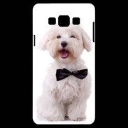 Coque Samsung A7 Bichon avec noeud papillon