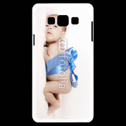 Coque Samsung A7 Bébé ruban bleu