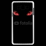 Coque Samsung A7 Yeux rouges fond noir