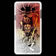 Coque Samsung A7 Visage de guerrier en dessin 60