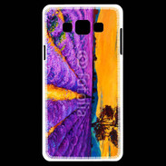 Coque Samsung A7 Peinture de champs de lavande 