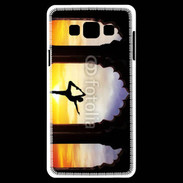 Coque Samsung A7 Danseuse yoga temple couché de soleil