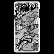 Coque Samsung A7 Tissus glamour noir et blanc