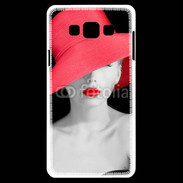 Coque Samsung A7 Femme élégante en noire et rouge 10