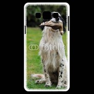 Coque Samsung A7 setter anglais avec bécasse