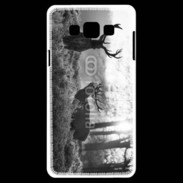 Coque Samsung A7 Cerf en noir et blanc 150