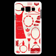 Coque Samsung A7 Fond fashion rouge