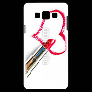 Coque Samsung A7 Coeur avec rouge à lèvres