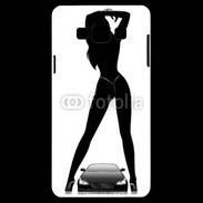 Coque Samsung A7 Silhouette sexy avec voiture