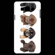 Coque Samsung A7 Alignement de petits chiens