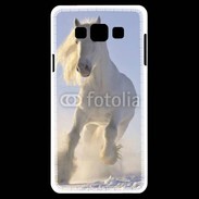 Coque Samsung A7 Cheval blanc dans la neige