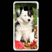 Coque Samsung A7 Adorable chiot Border collie