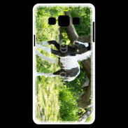 Coque Samsung A7 Poulain noir et blanc