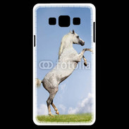 Coque Samsung A7 Cheval arable robe grise