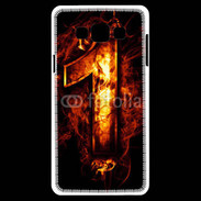 Coque Samsung A7 Un en feu