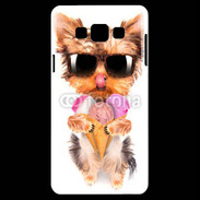 Coque Samsung A7 Yorkshire avec un cornet de glace
